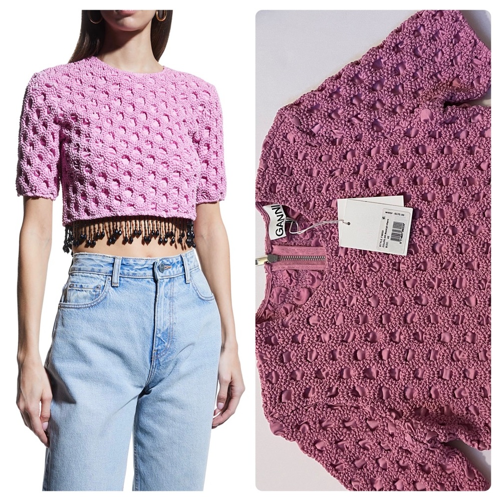Ganni beaded top